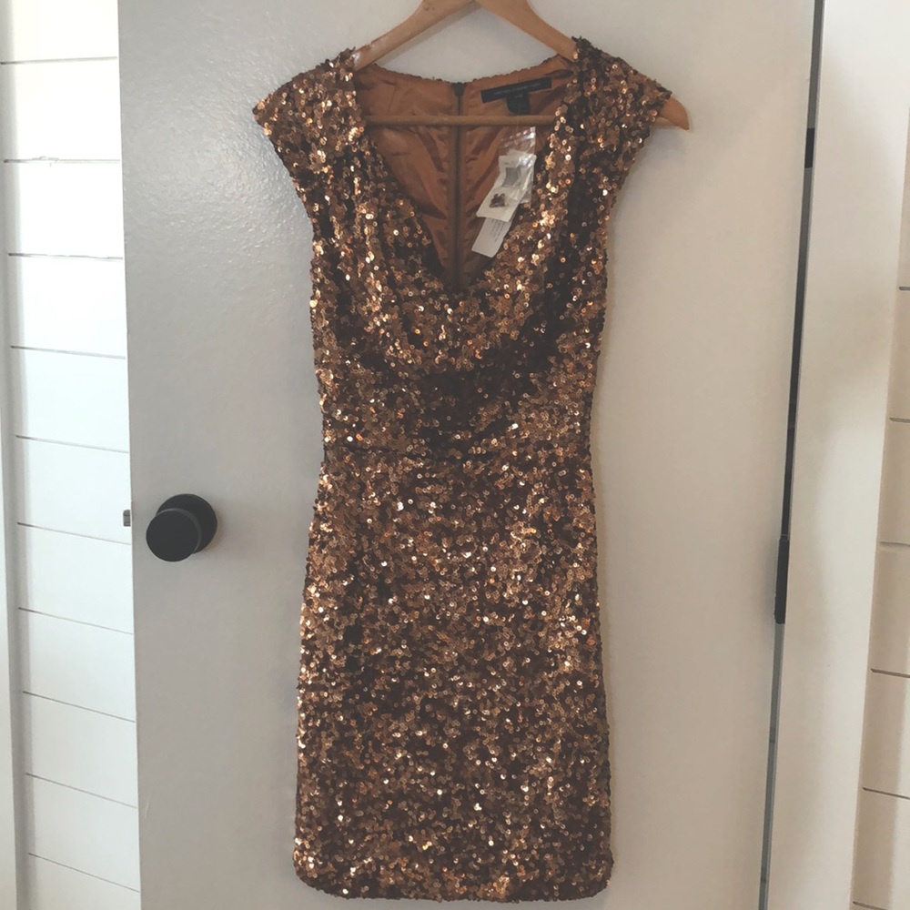 French Connection Sequin Cocktail Dress Size 0 NWT